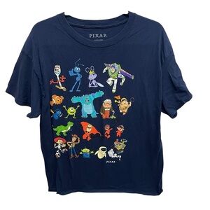Pixar T-shirt cartoon characters Ants, Monsters Inc, Toy Story, Incredibles Med